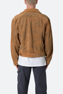 Suede Trucker Jacket | Brown