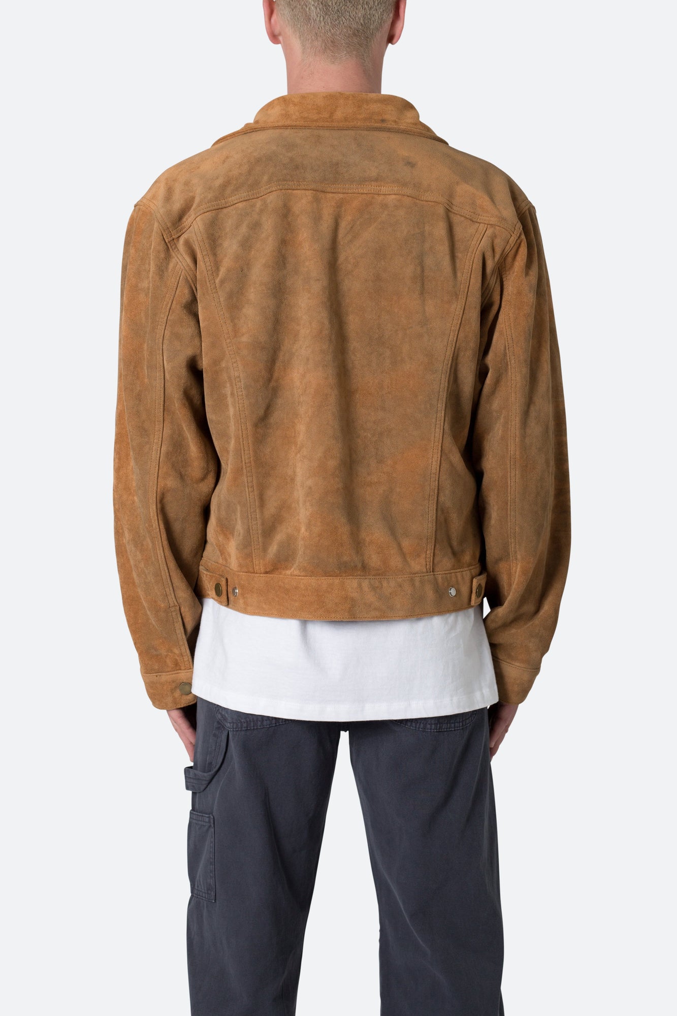 Suede Trucker Jacket | Brown