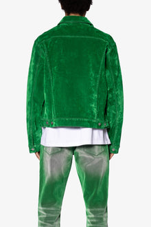 Suede Trucker Jacket | Green