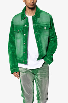 Suede Trucker Jacket | Green
