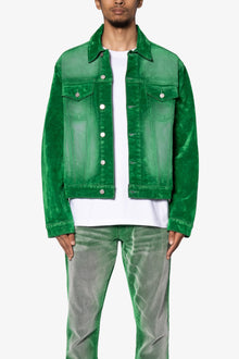 Suede Trucker Jacket | Green