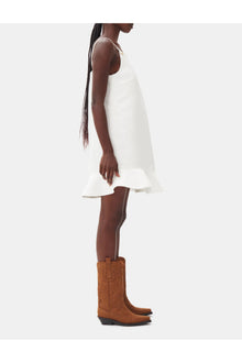 Suede Mid Shaft Embroidered Western Boots | Tobacco Brown