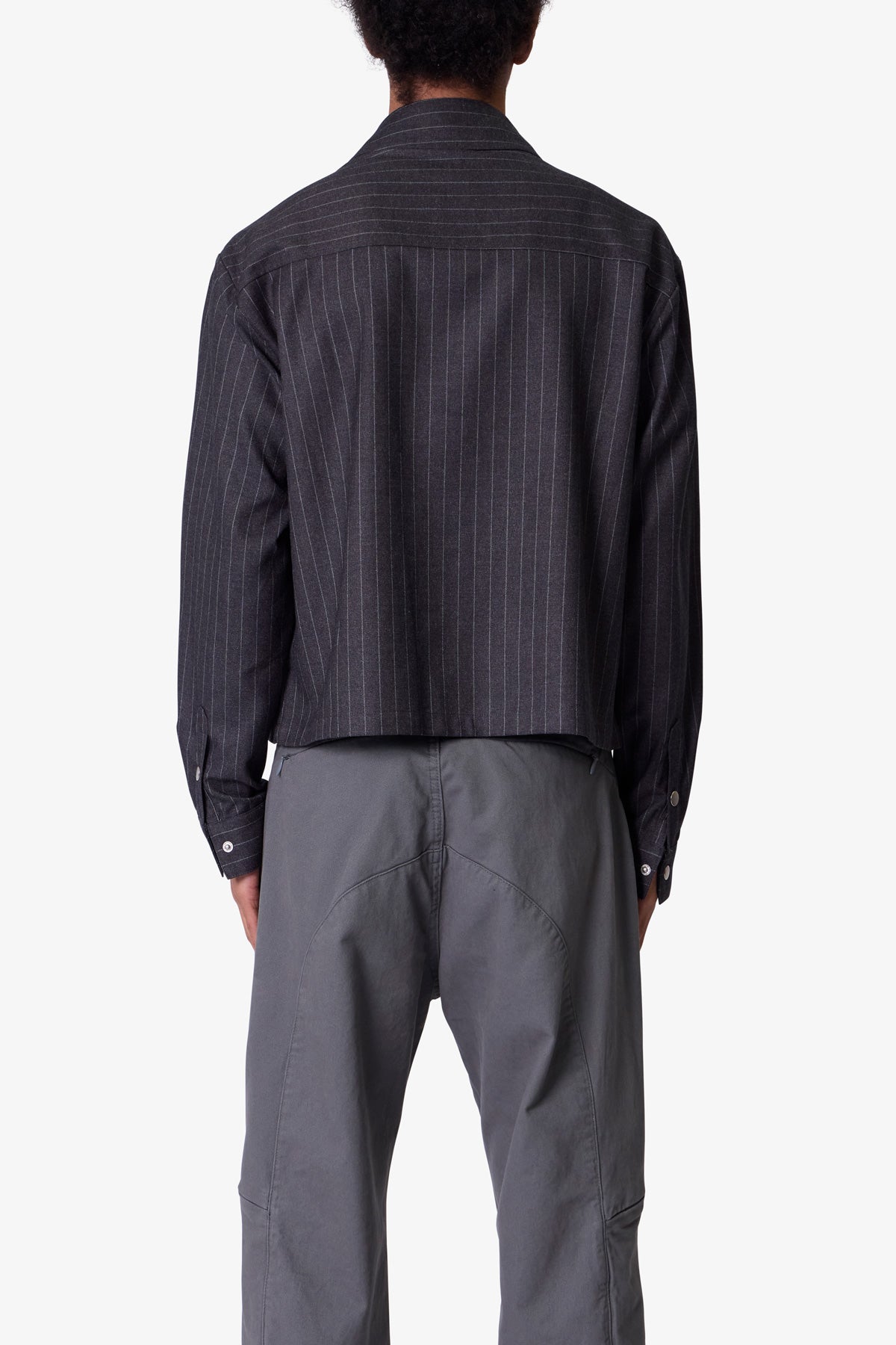 Suited Cropped L x S Shirt | Black