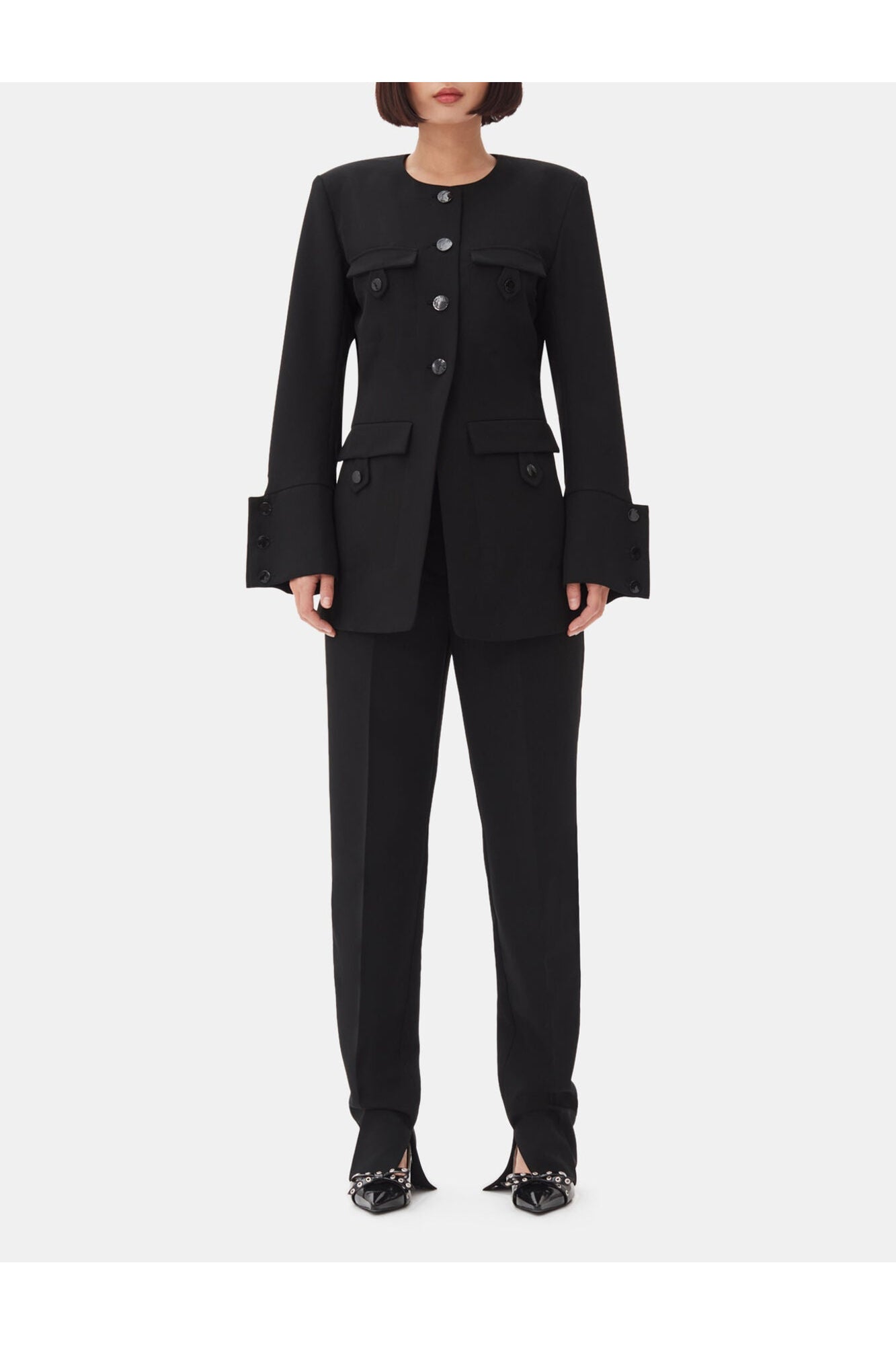 Suiting Fitted Blazer | Black