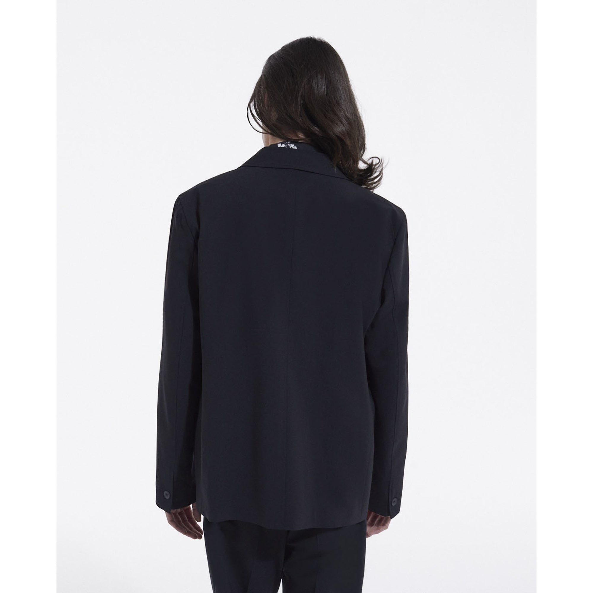 Summer Wool Suit Jacket | Men | Black