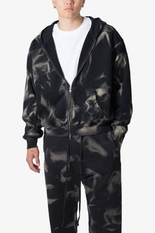 Sun Burned Zip Up Hoodie | Washed Black