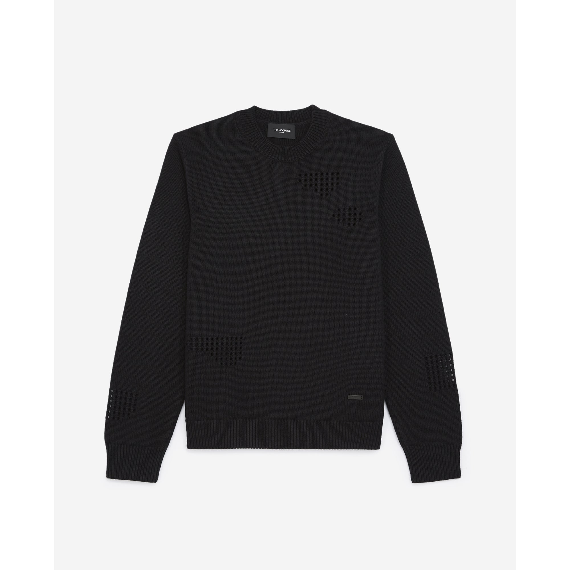 Sweater In Wool Blend With Detail | Men | Black