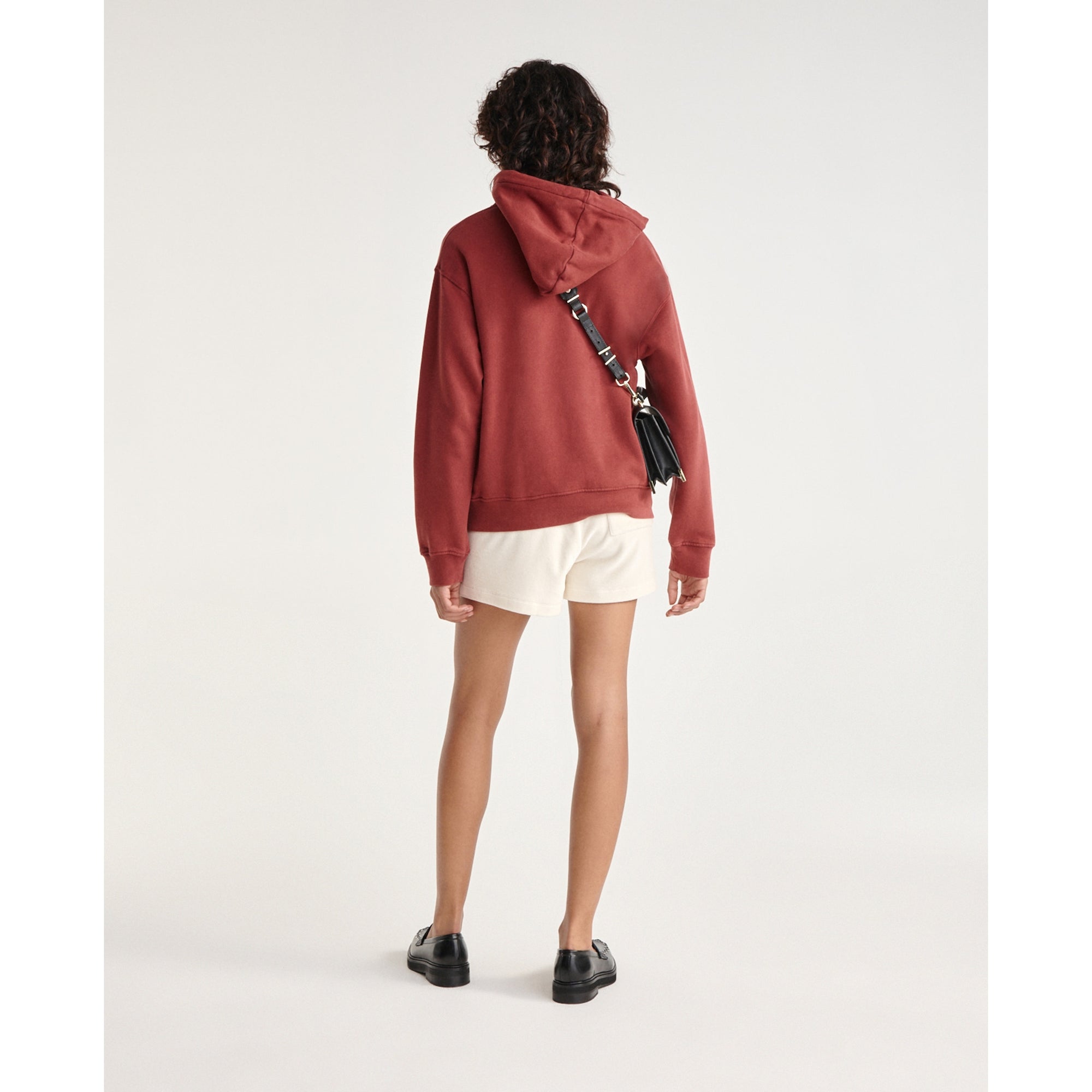 Sweatshirt Fleece With Silver Logo | Women | Burgundy