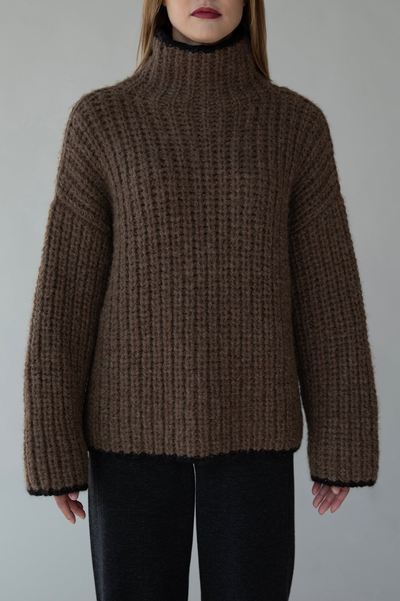 Sylvie Handknit Pullover | Saddle