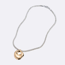 Mercury Disc Sparkle Necklace | Rhinestone | Gold