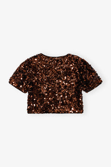 Velvet Sequins Blouse | Bitter Chocolate