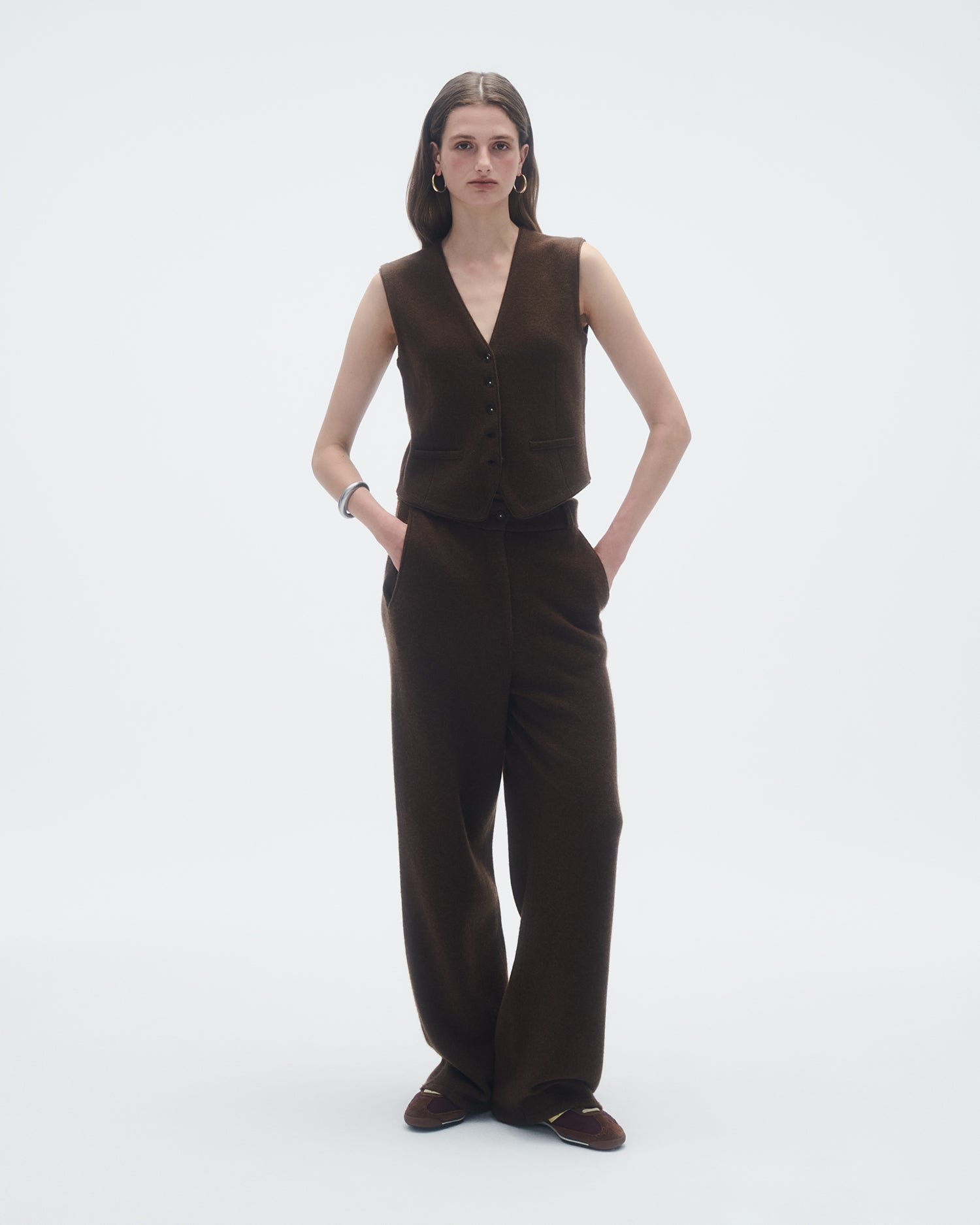 Womens | Tailored Vest | Chestnut