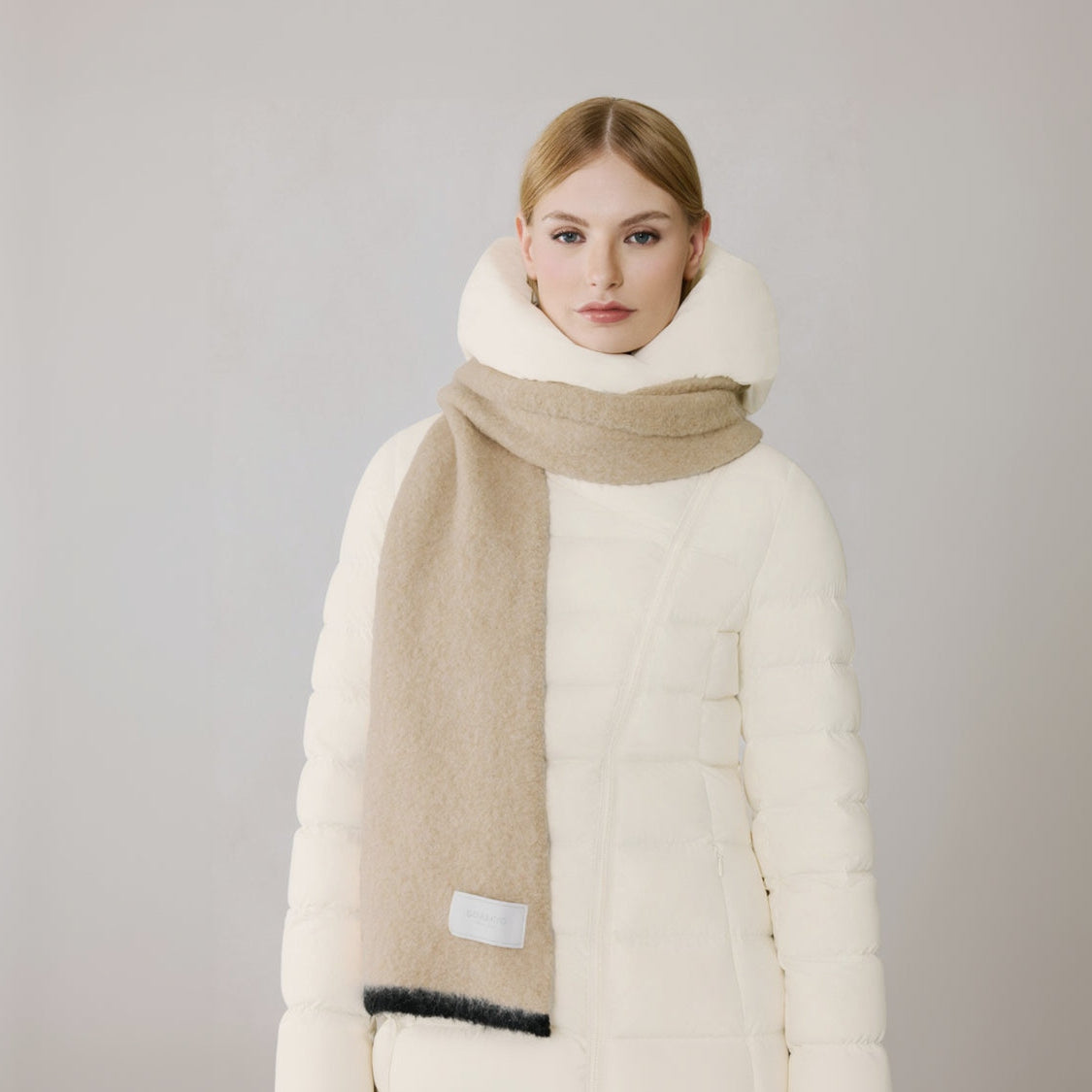 Tamia Scarf In Mohair | Teak