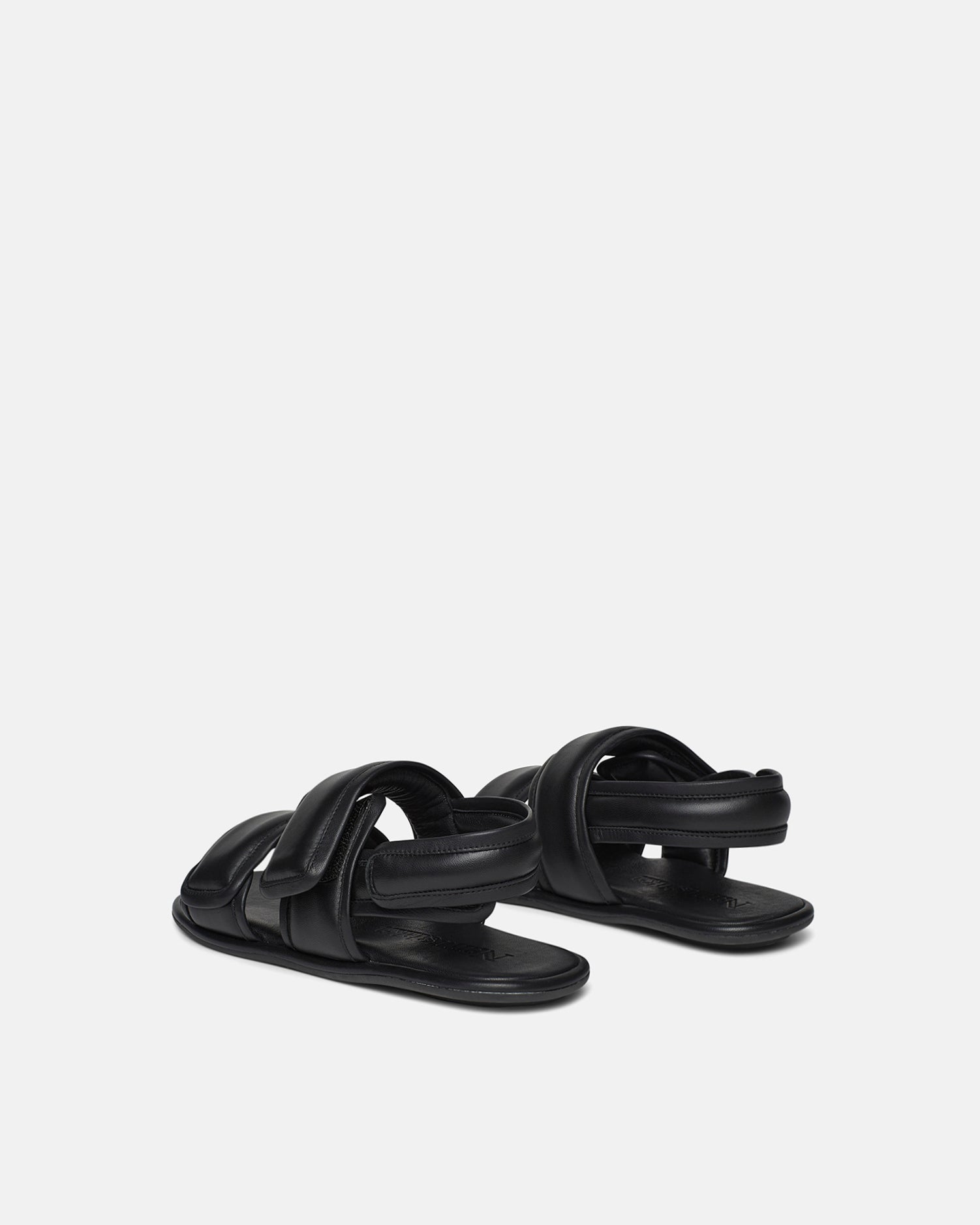 Mens | Tarrus Mens Rounded Toe Padded Flat Sandals | Black