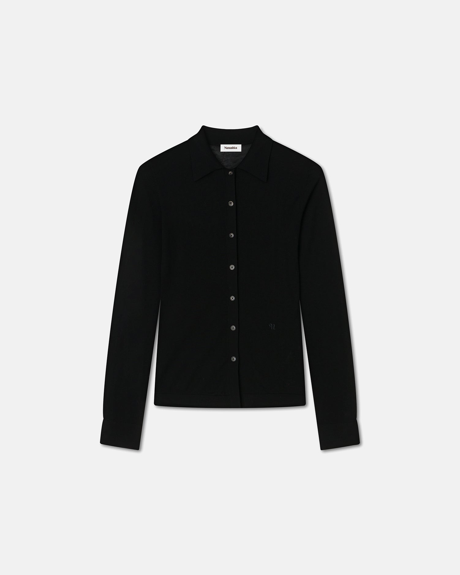 Thalia Superfine Merino Cardigan | Black