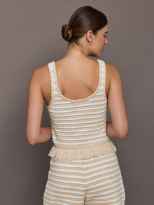 Canyon Freida Knit Fringe Top | Natural