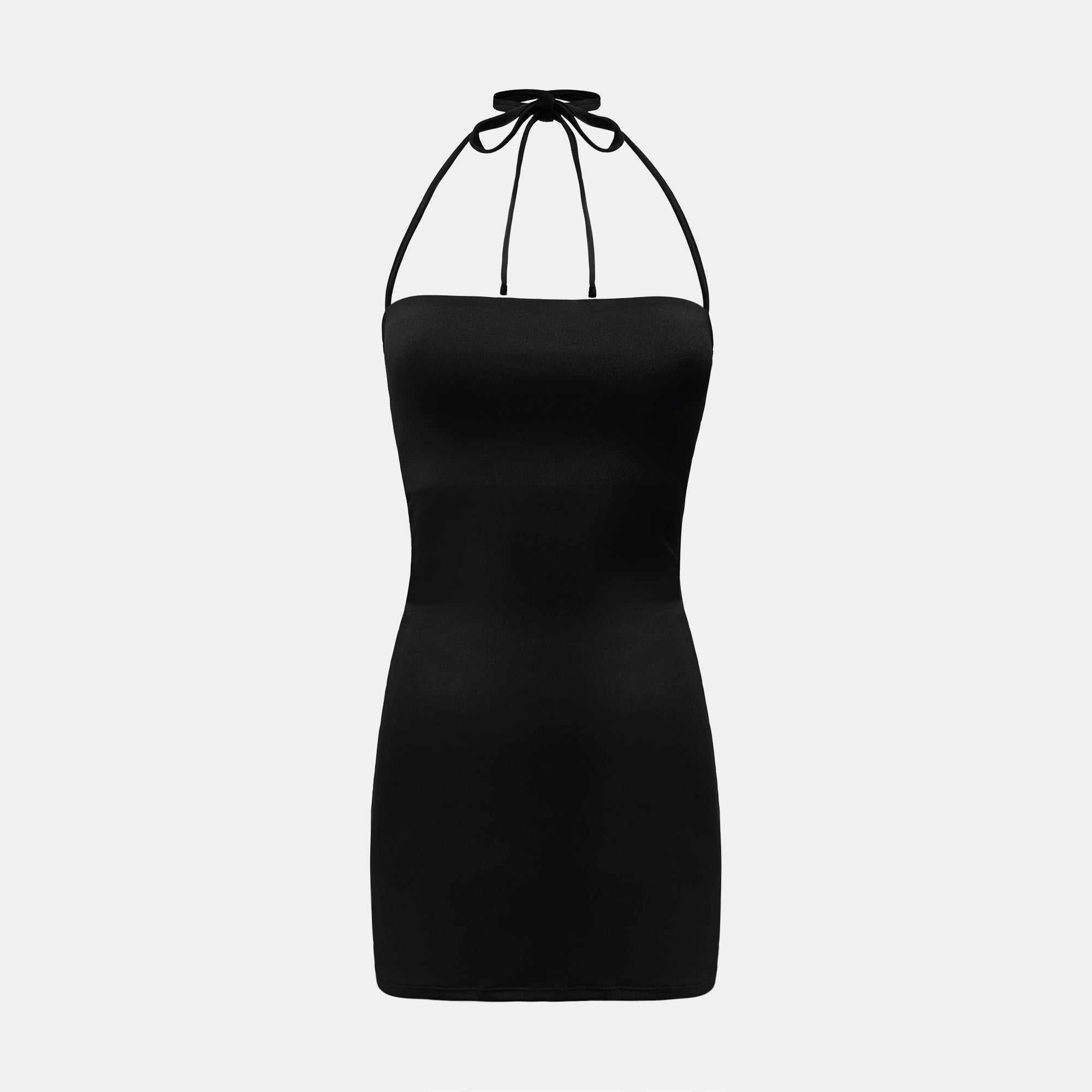 OW Collection TIE High Slit Top Account 002 - Black Caviar