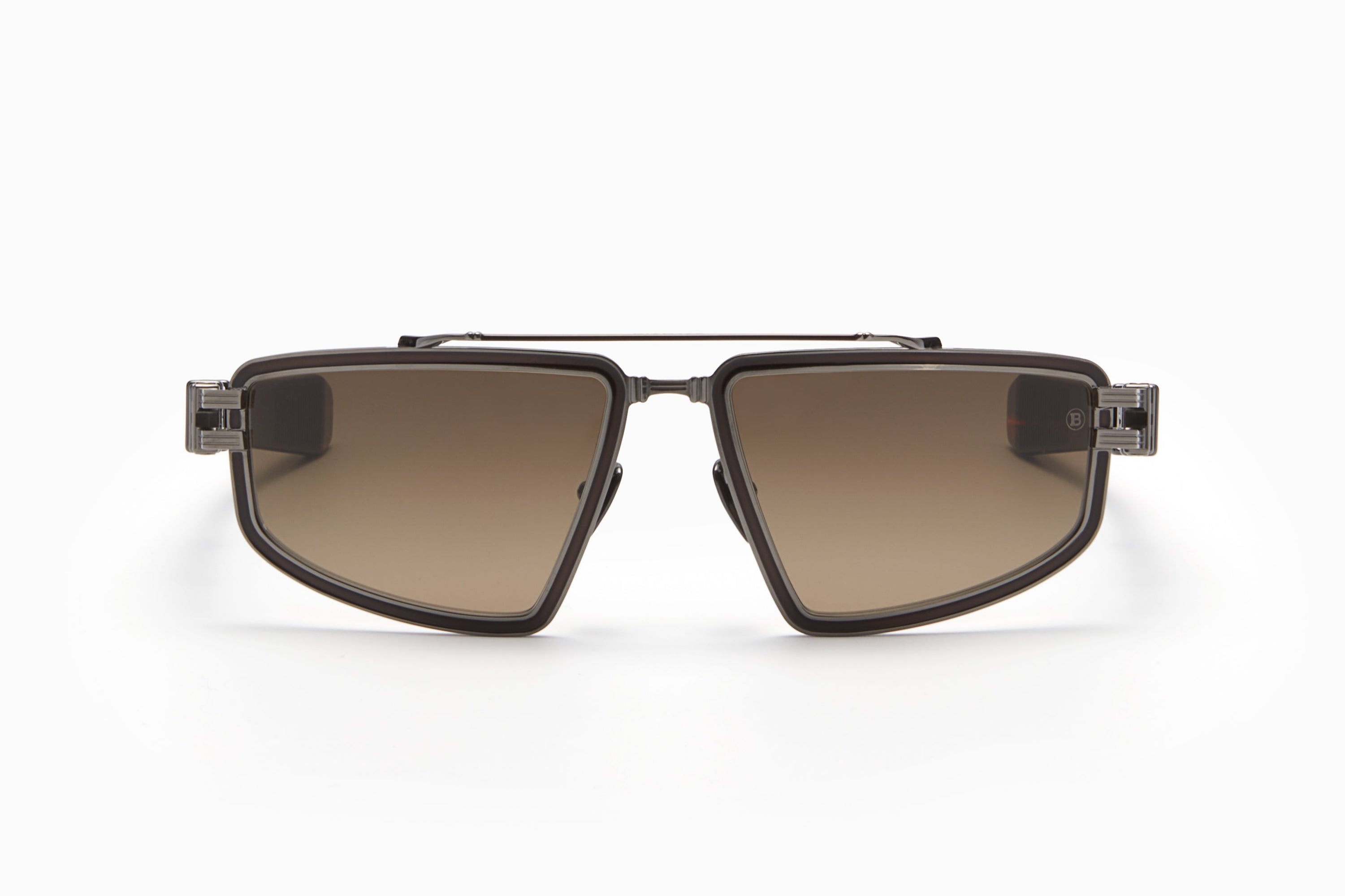 Mens | Titan Sunglass | Black Rhodium - Brown Swirl | Dark Brown Gradient