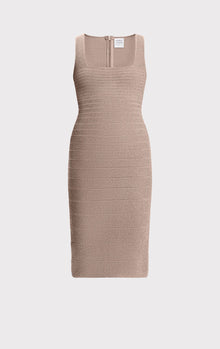 The Aubrey Dress | Metallic Dune