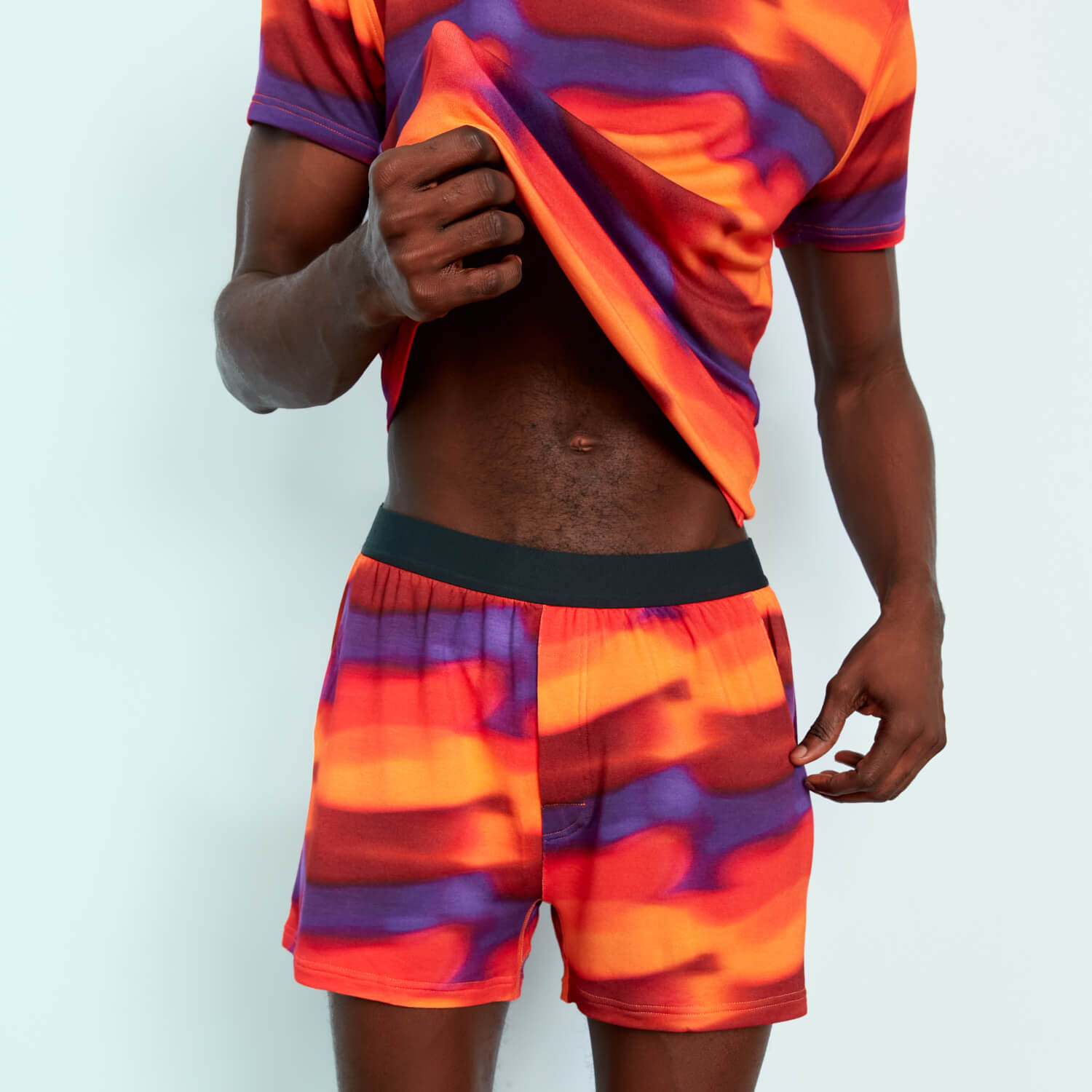 Modal Boxer Lounge Shorts | Boxers with Pockets | Sunrise Blur