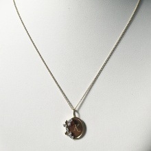 Secret Garden Initial Medallion Necklace | 10K Yellow Gold | White Diamond