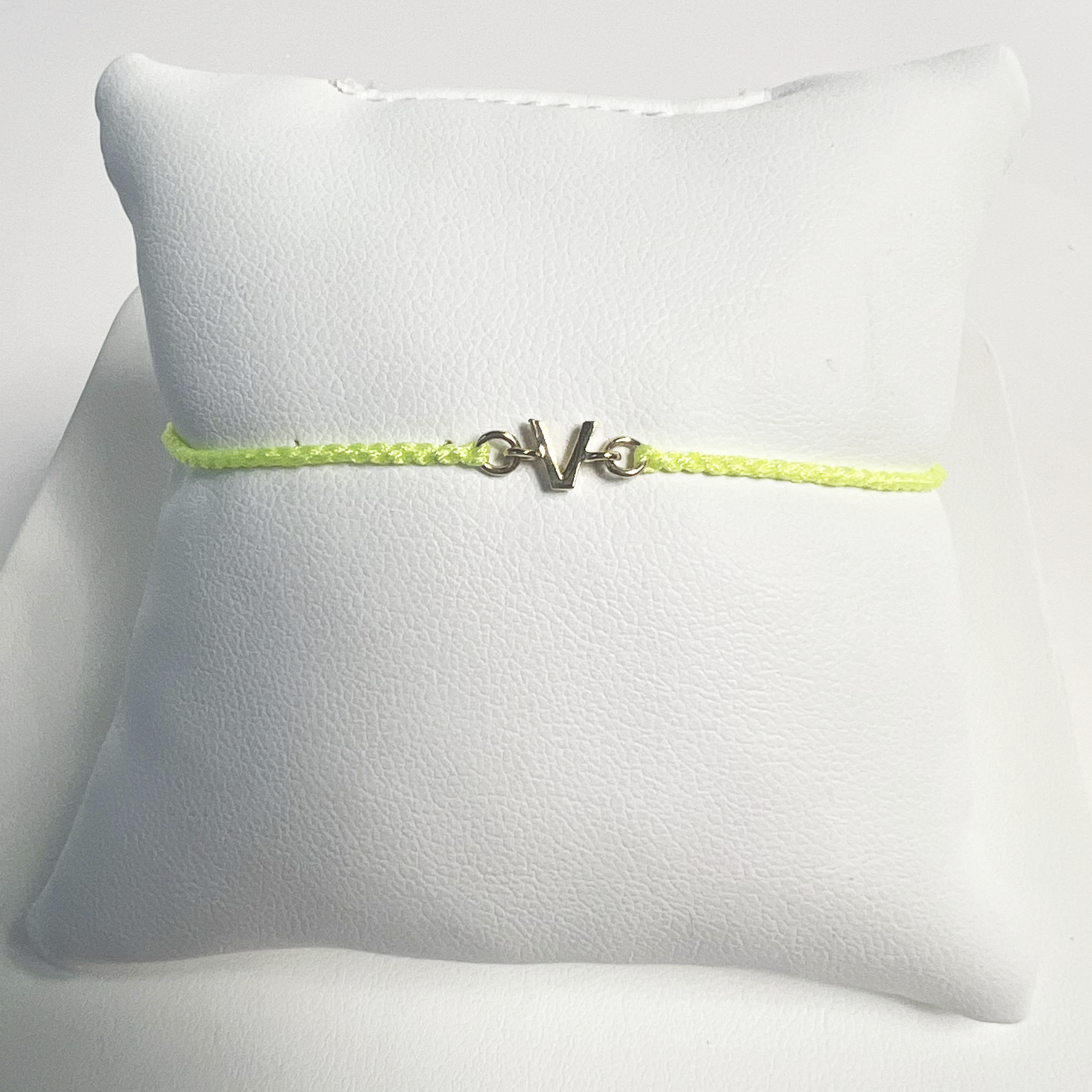 Friendship Initial Bracelet | 10K Yellow Gold | Neon Yellow