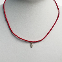 Friendship Initial Necklace | 10K Yellow Gold | Red