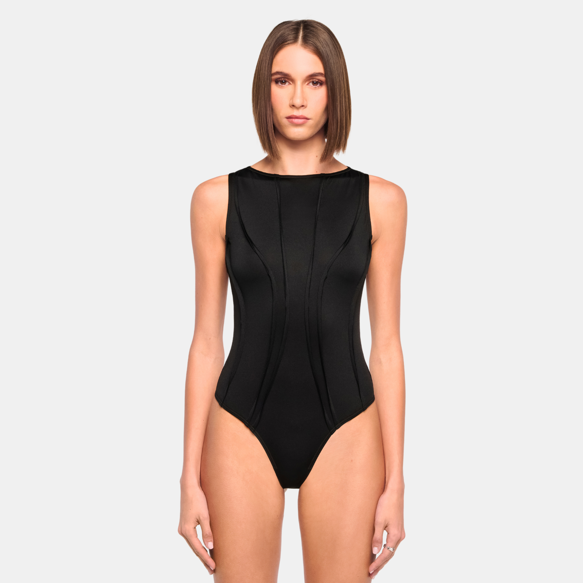 OW Collection TWIST Tanktop Bodysuit Bodysuit 121 - Black