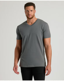 Tall Short Sleeve Classic V-Neck | Carbon