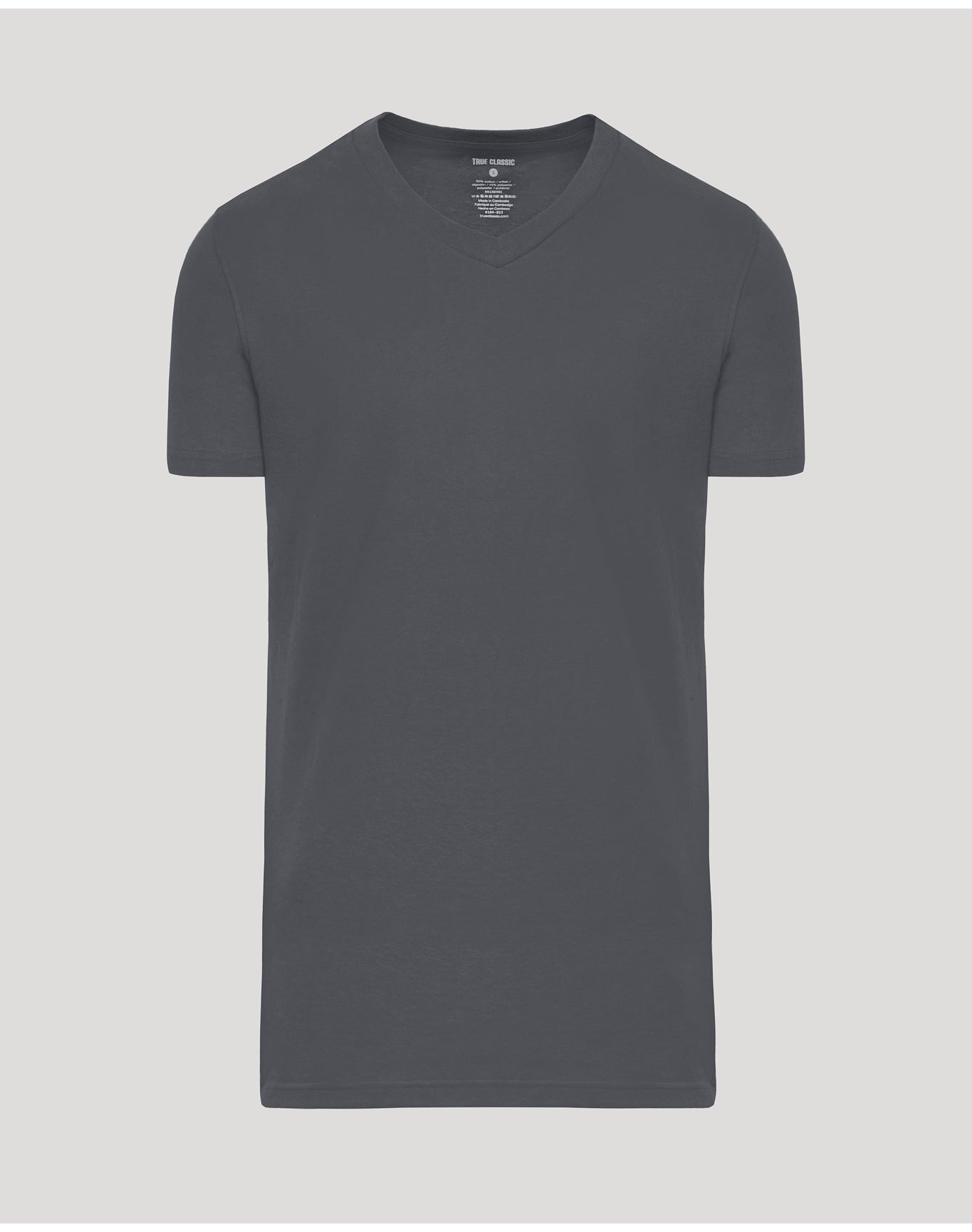 Tall Short Sleeve Classic V-Neck | Carbon