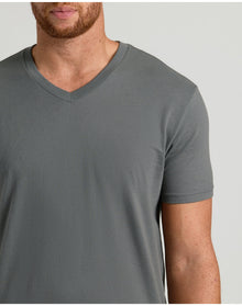 Tall Short Sleeve Classic V-Neck | Carbon