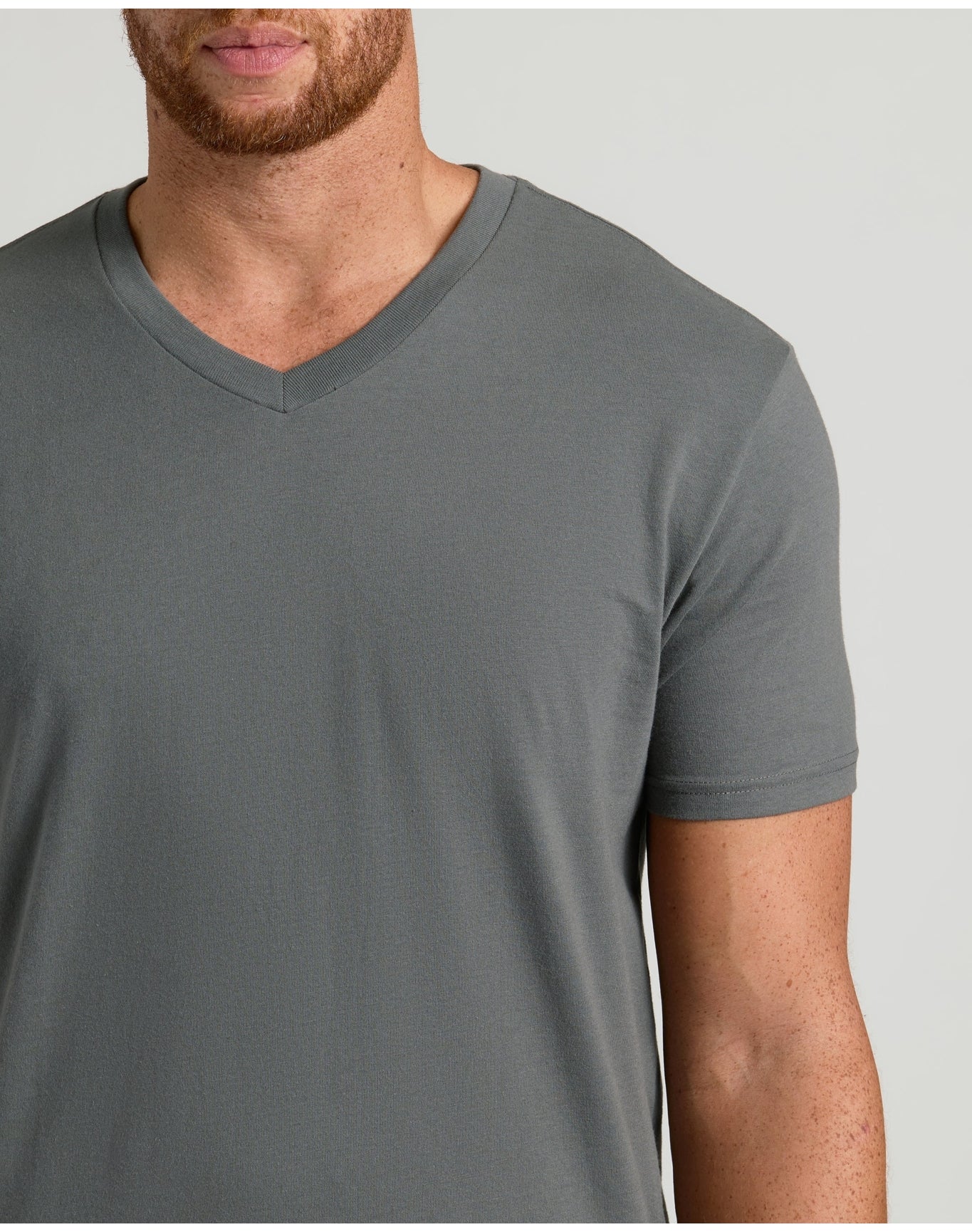 Tall Short Sleeve Classic V-Neck | Carbon
