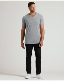 Tall Short Sleeve Classic V-Neck | Heather Gray
