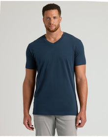 Tall Short Sleeve V-Neck | Navy