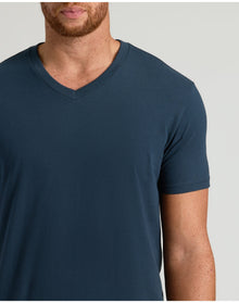 Tall Short Sleeve V-Neck | Navy
