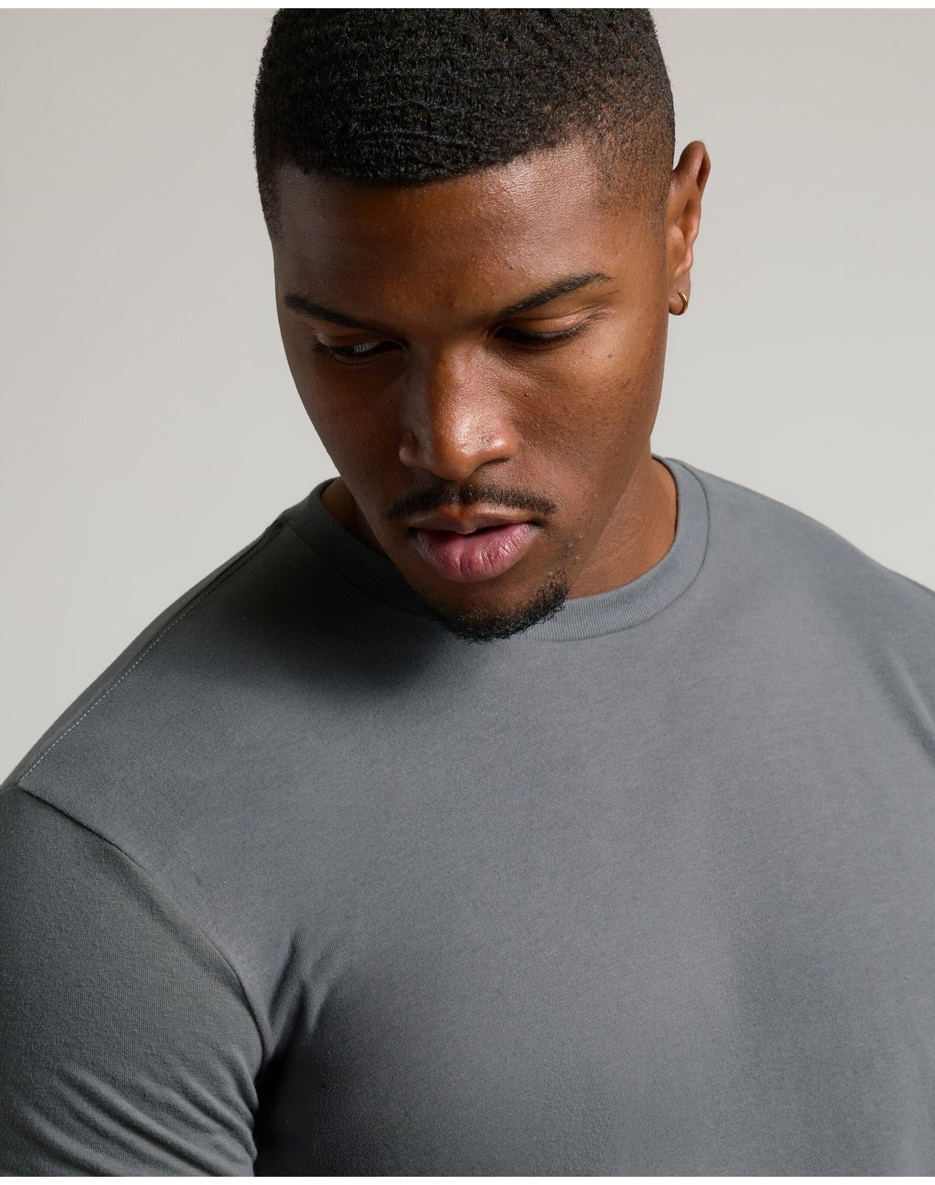 Tall Straight Hem Crew Neck T-Shirt | Carbon