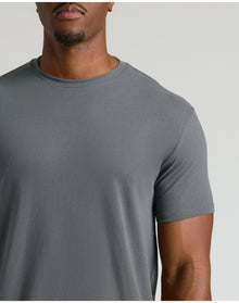 Tall Straight Hem Crew Neck T-Shirt | Carbon