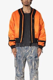 Taped Bomber Jacket | Orange x Black