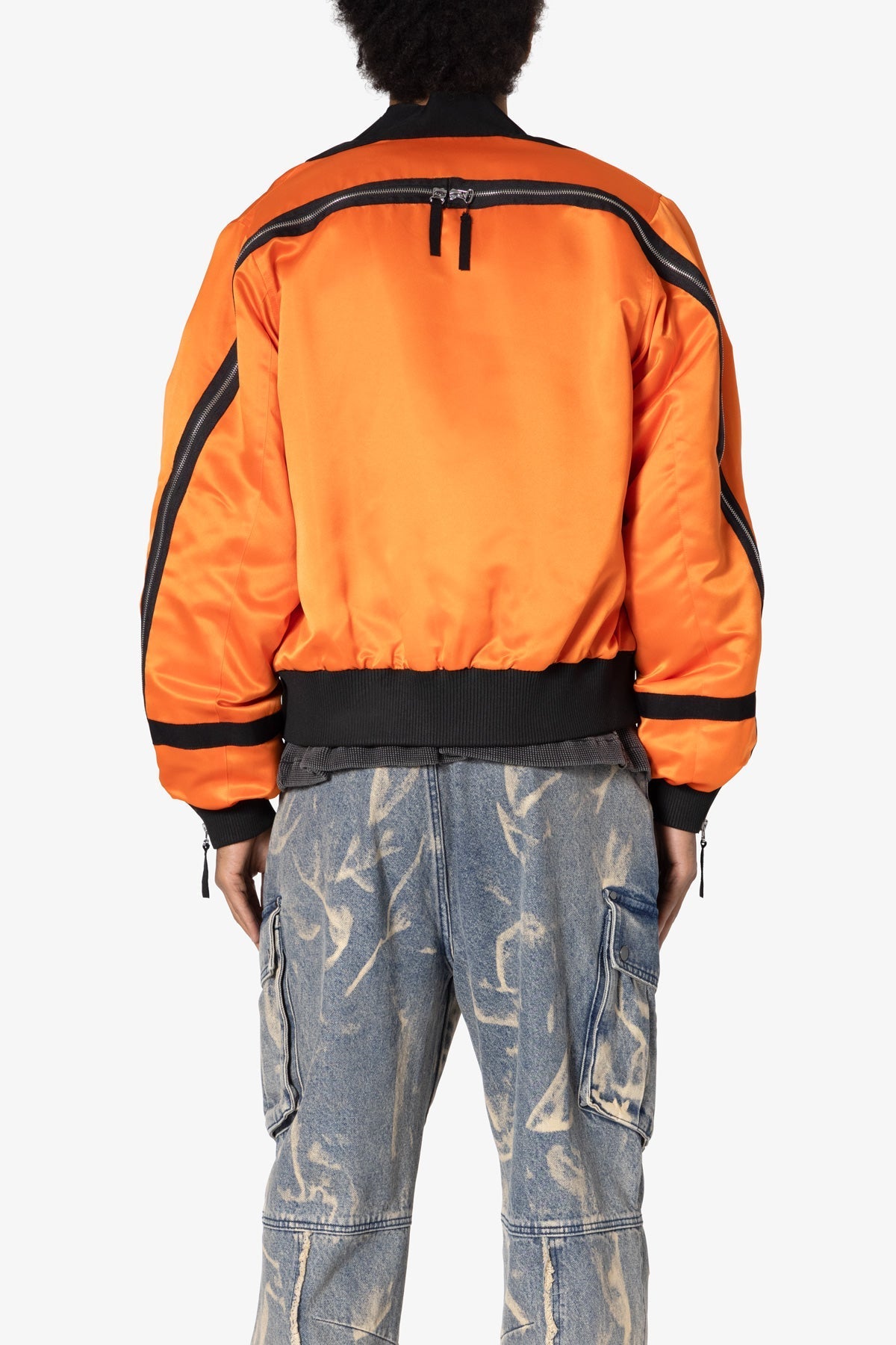 Taped Bomber Jacket | Orange x Black