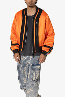 Taped Bomber Jacket | Orange x Black