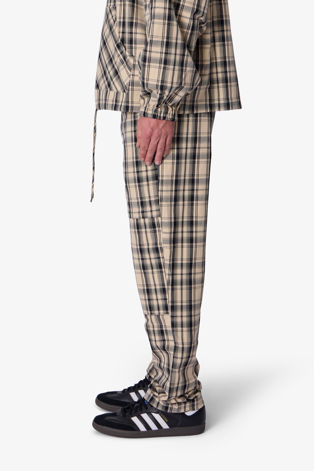 Tartan Print Pants | Cream