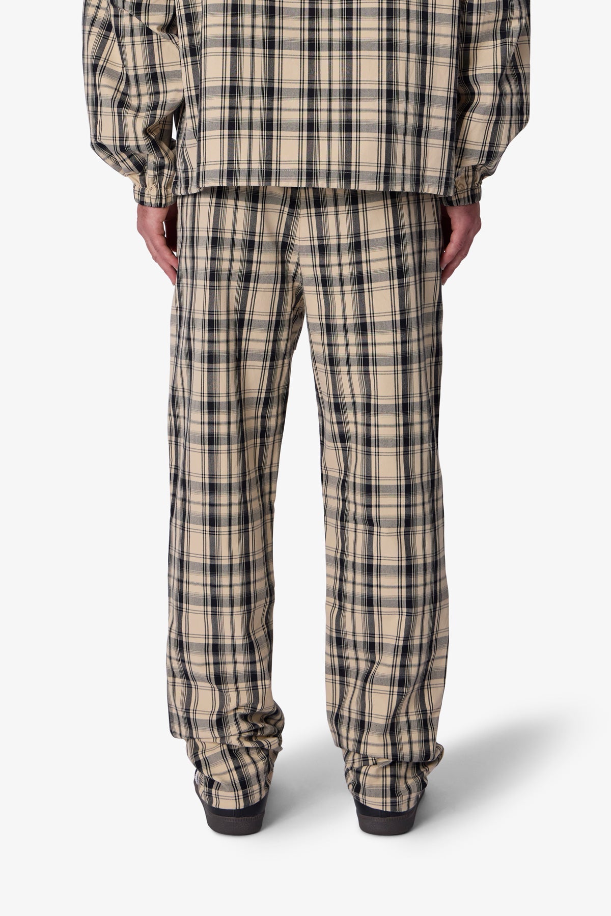 Tartan Print Pants | Cream