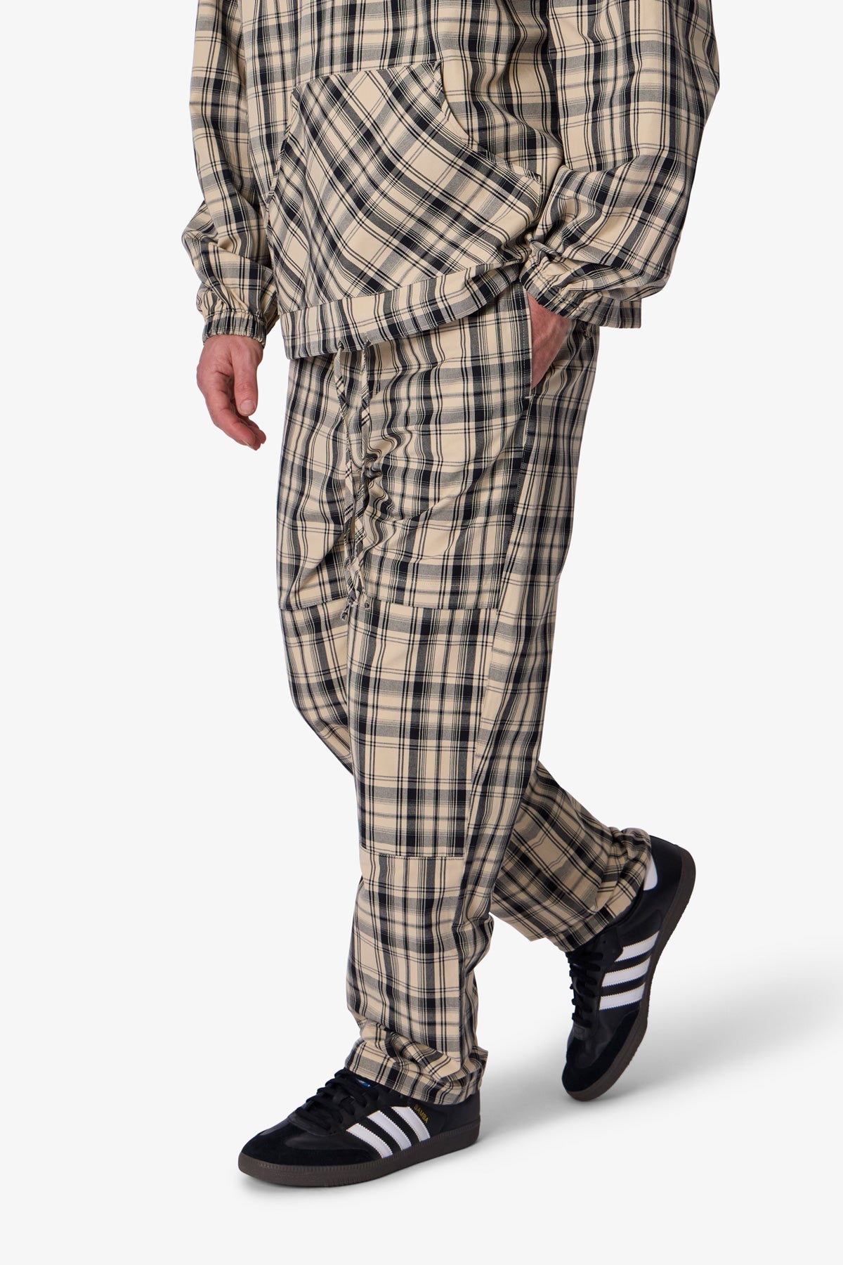 Tartan Print Pants | Cream