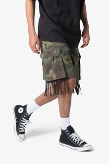 Tassel Cargo Shorts | Camo