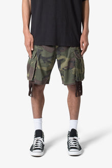 Tassel Cargo Shorts | Camo