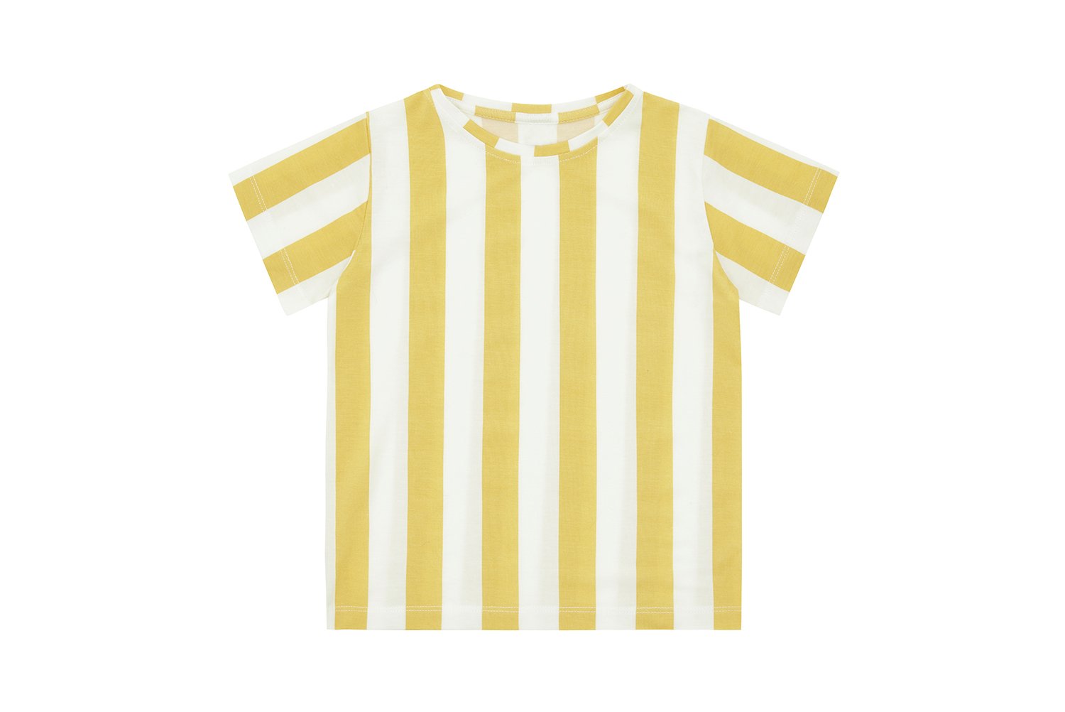 Unisex | Tencel Short Sleeve T-Shirt | Yellow Striped