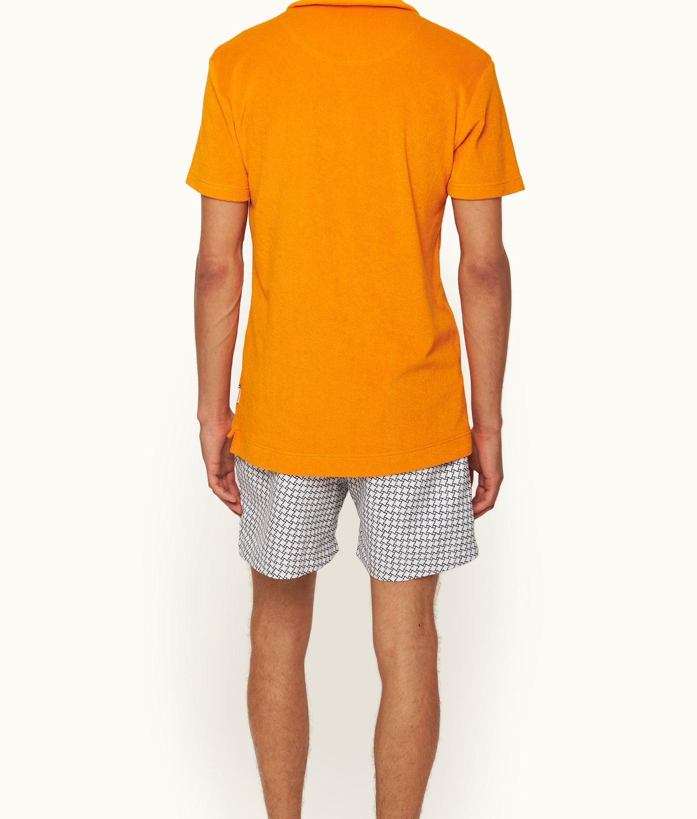 Terry Towelling Tailored Fit Cotton Towelling Polo Shirt | Ember