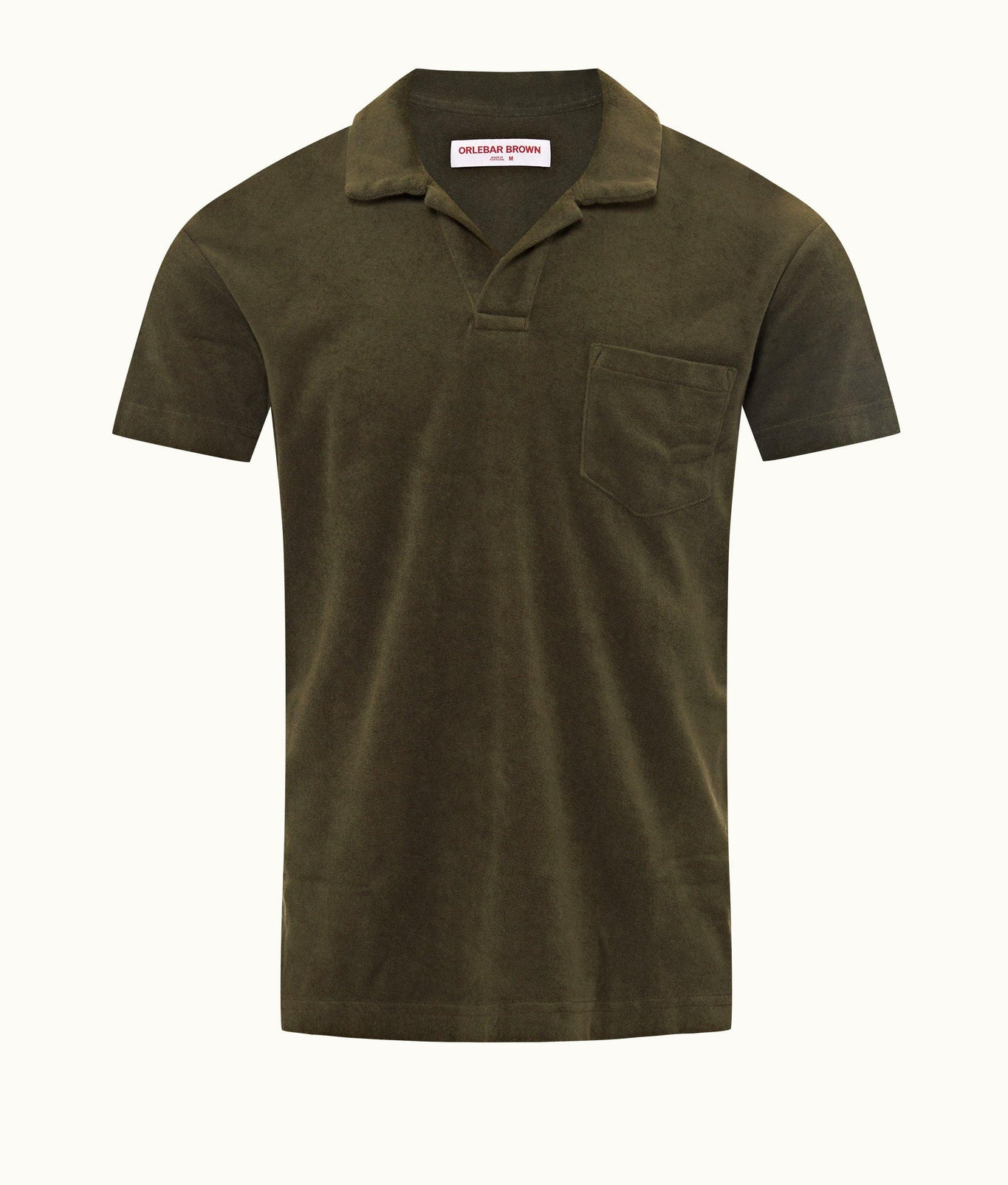 Terry Towelling Tailored Fit Organic Cotton Towelling Polo Shirt | Palm