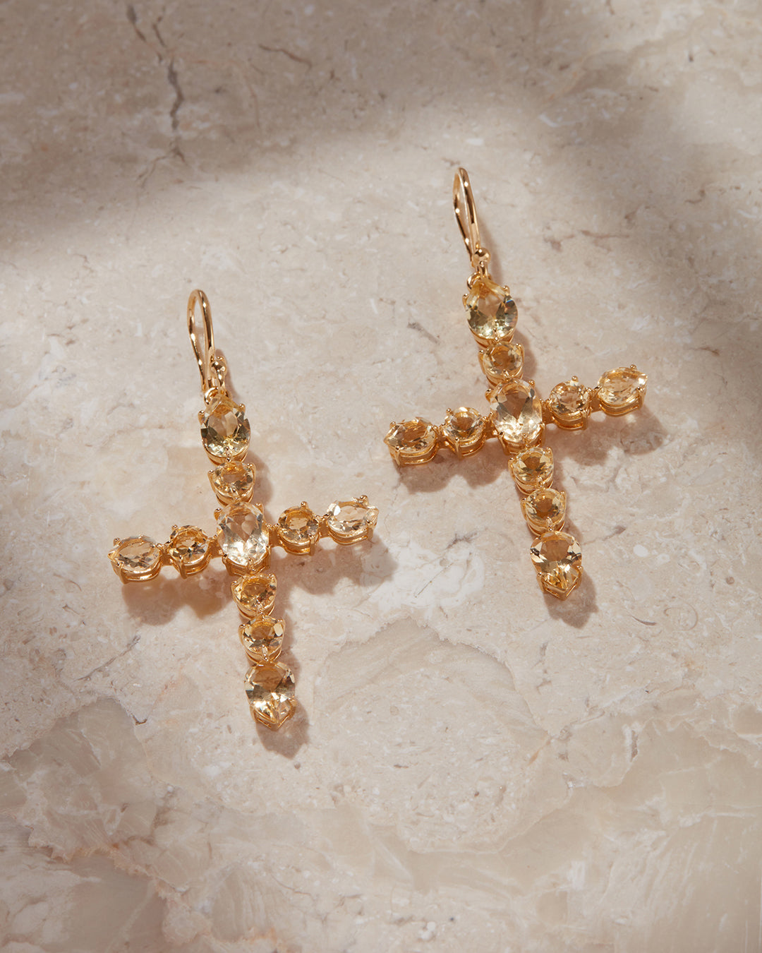 The Isabella Cross Earrings | Gold Vermeil Plated Sterling Silver