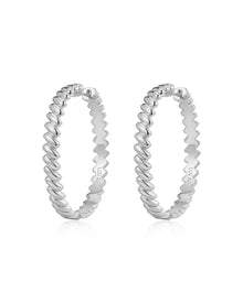 The Snake Chain Hoops | Silver